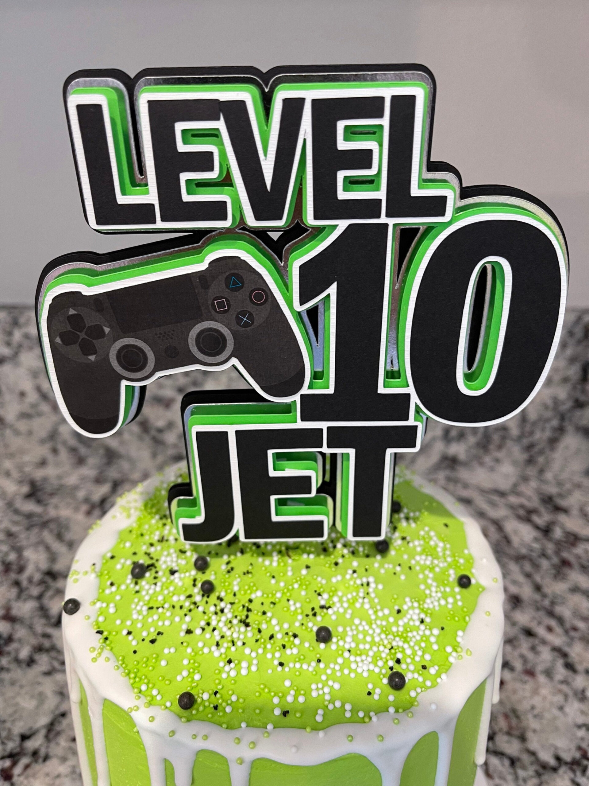 Gamer Cake Topper Video Game Birthday Cake Topper Gaming - Etsy