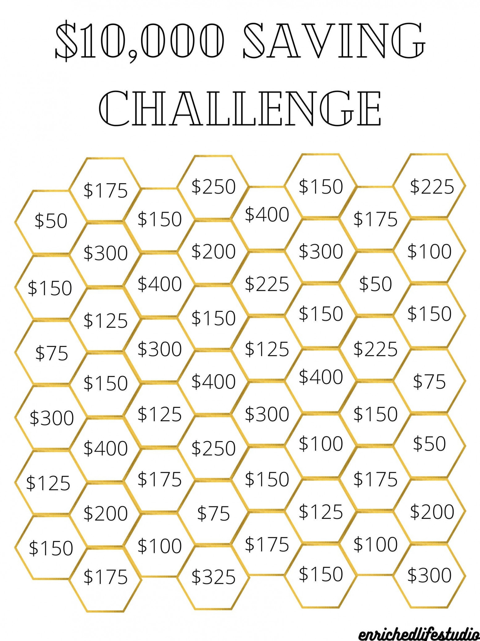 Geld sparen Challenge Printable Sparen Sie . Dollar in - Etsy