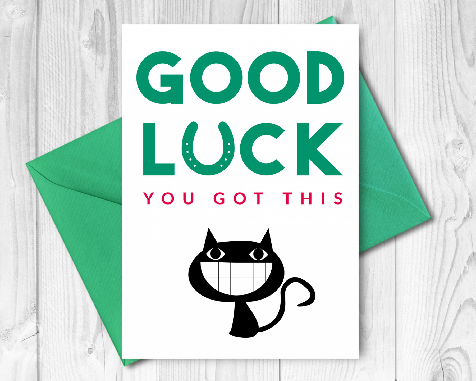 Good Luck Card Download Last Minute druckbare neue Job - Etsy