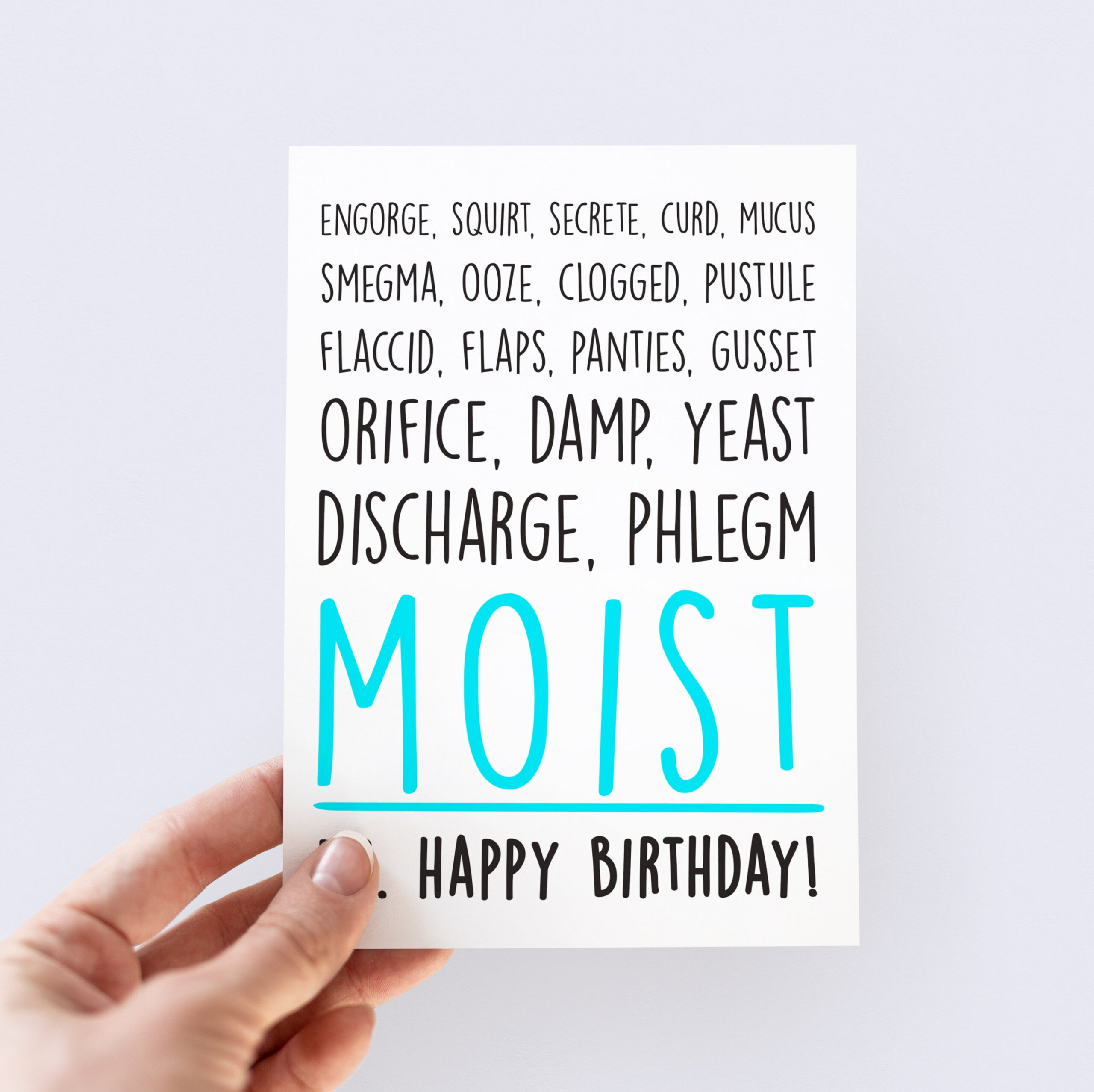 Gross Moist Card Dirty Rude Birthday Funny Birthday Gross - Etsy