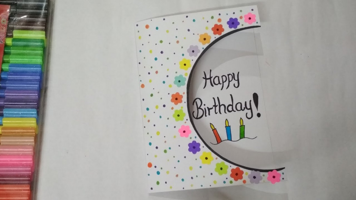 Handmade Birthday Card  Easy Birthday Card Idea  Handmade Greeting Card