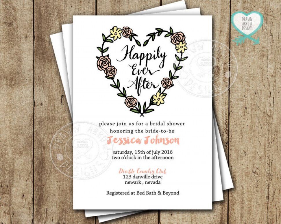 Happily Ever After Bridal Shower Invitation - Etsy