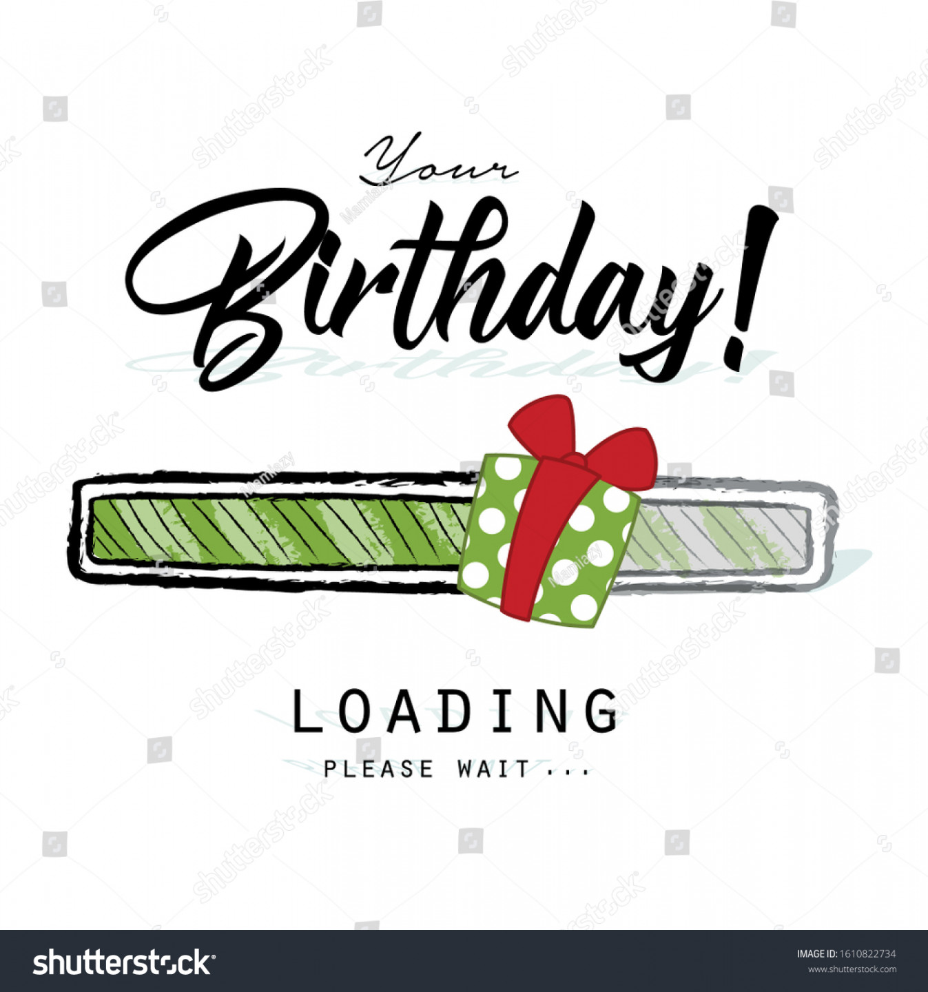 Happy Birthday Download Bar Vector Design Stock Vector (Royalty