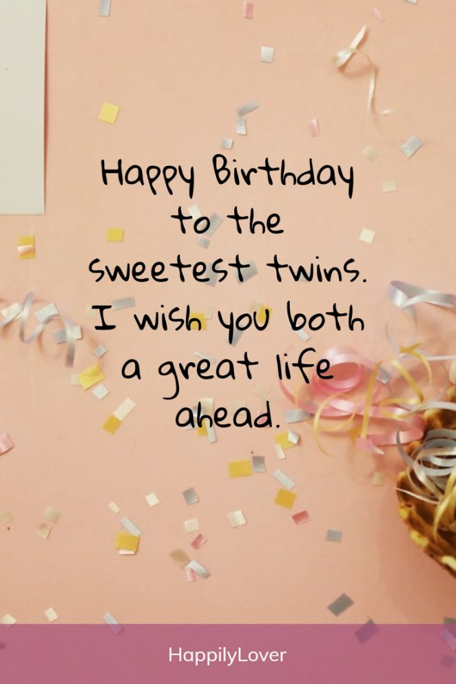 + Happy Birthday Twins Wishes, Messages & Quotes - Happily