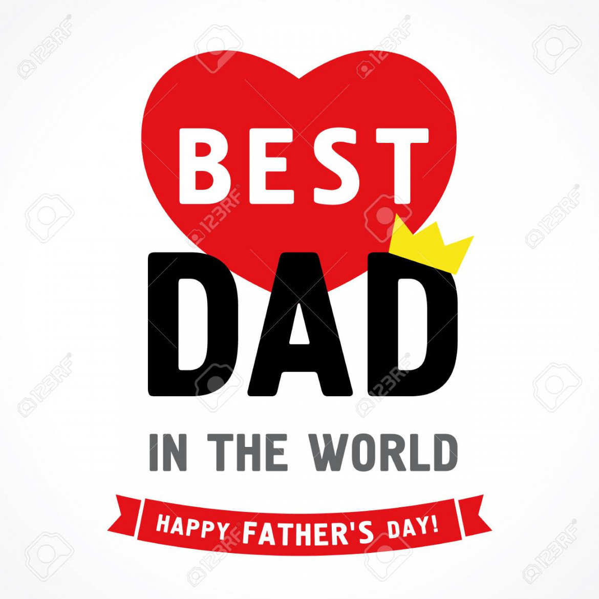 Happy Fathers Day, Best Dad In The World Greeting Card