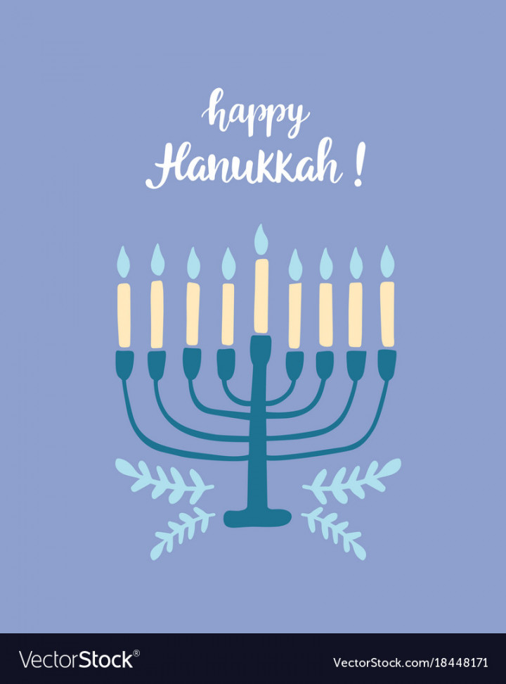 Happy hanukkah greeting card Royalty Free Vector Image