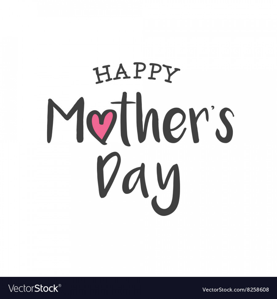 Happy mothers day logo card Royalty Free Vector Image