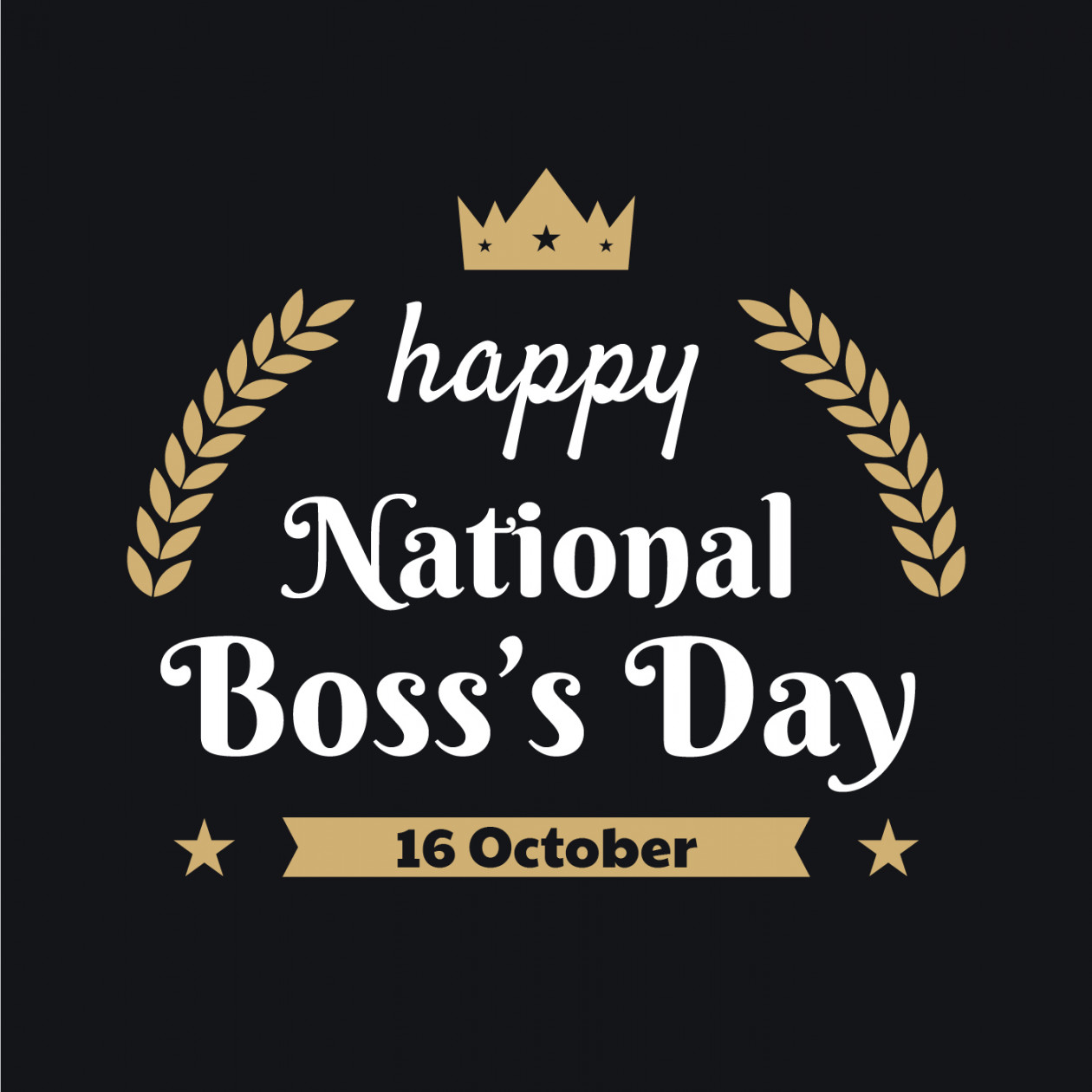 Happy National Boss Day  Vector Art at Vecteezy