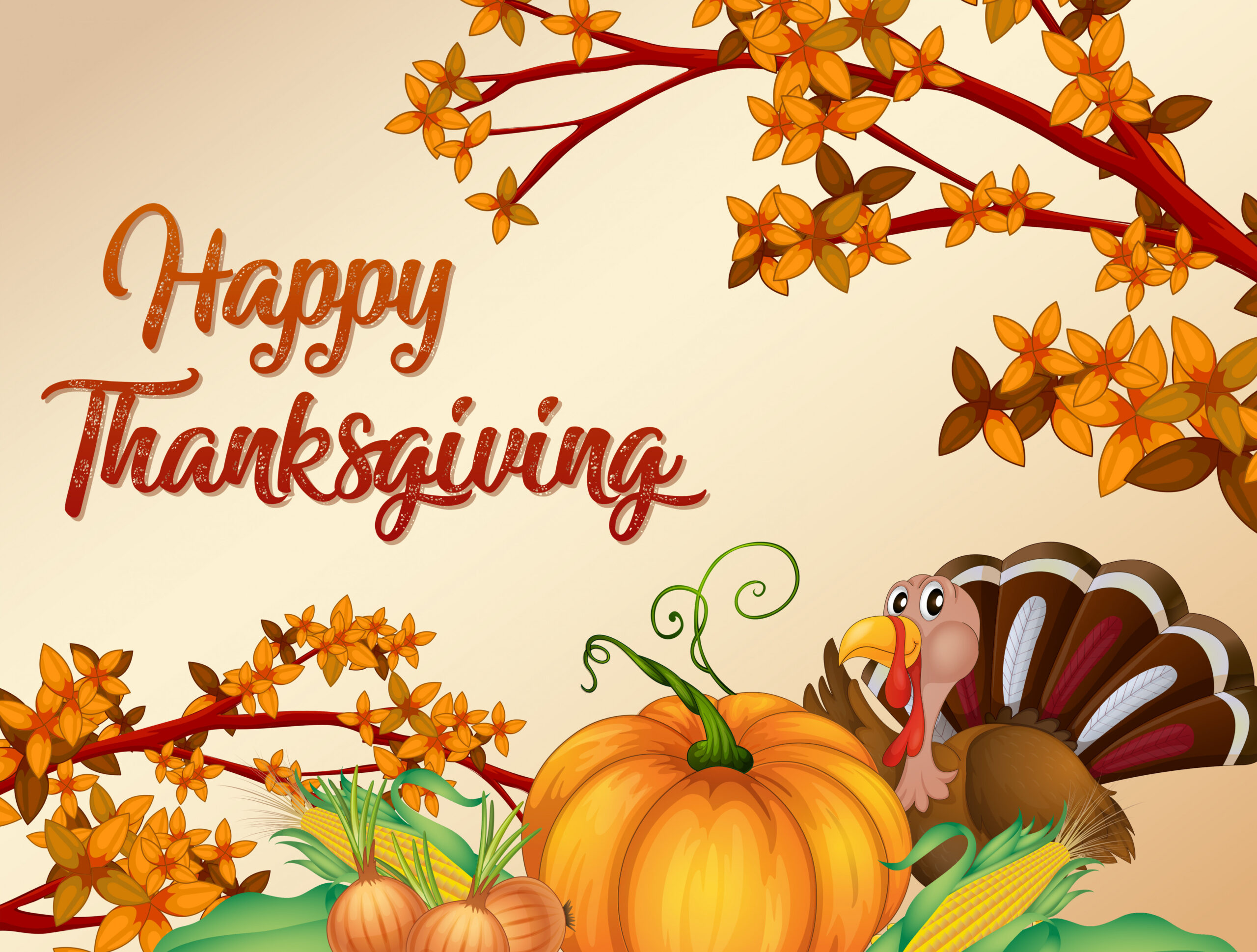 Happy thanksgiving card template  Vector Art at Vecteezy