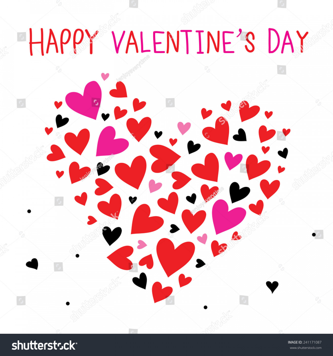 Happy Valentines Day Sweetheart Cute Cartoon Stock Vector (Royalty