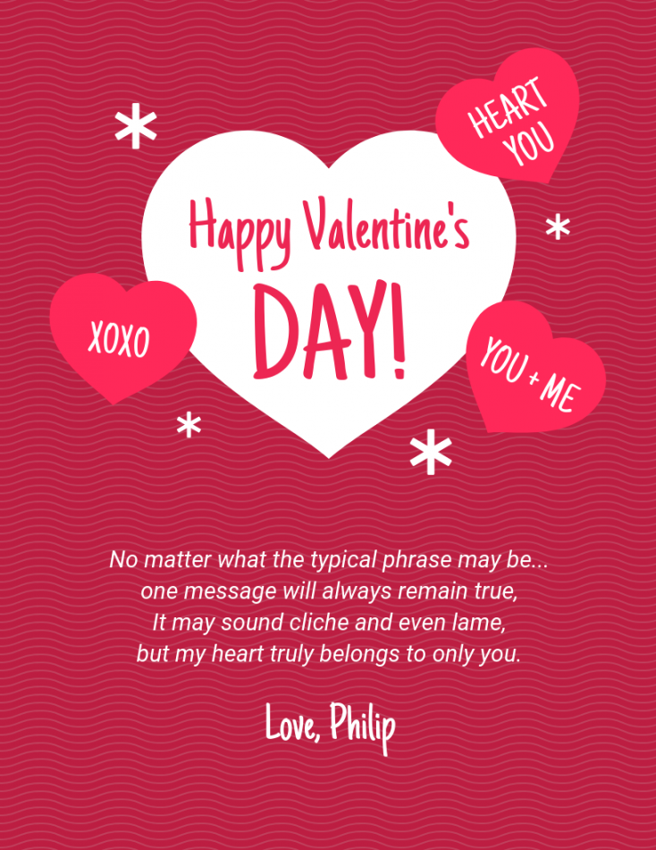 Heart Messages Valentine