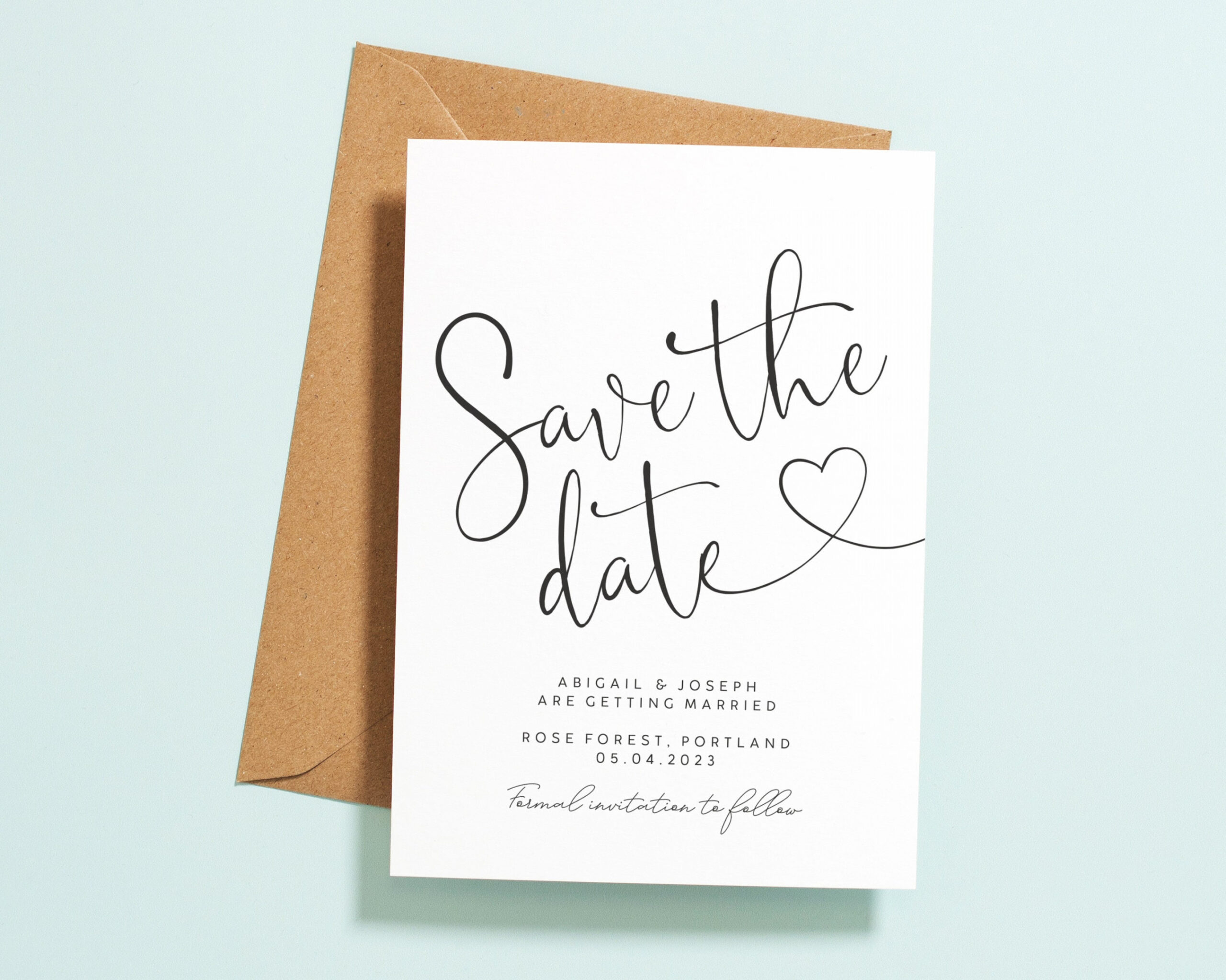 Herz Save the Date Karten Save the Date Postkarte Modern - Etsy