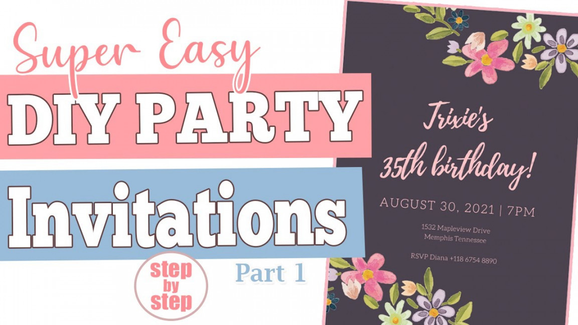 How To Make a Digital Party Invitation  Easy DIY Invitation for All  Occasions Part