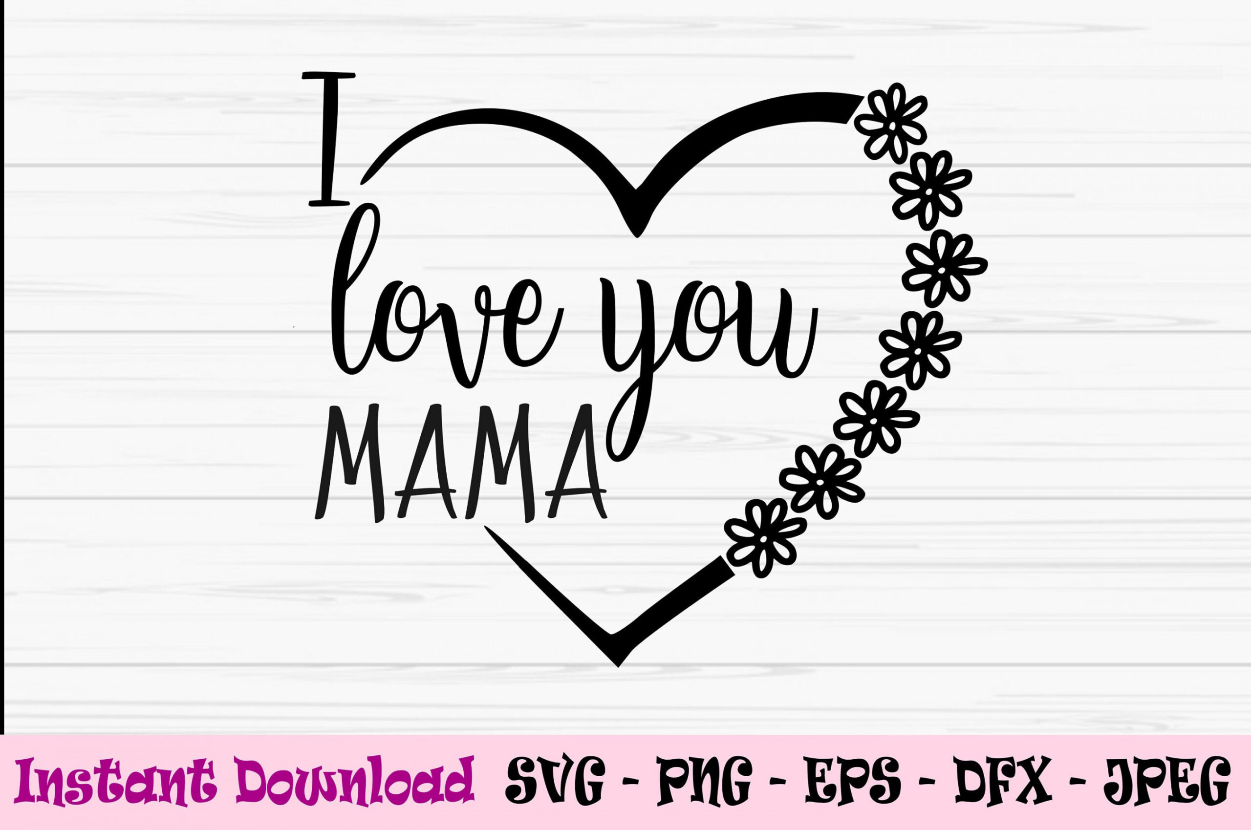 I love you mama svg muttertag svg mama svg mama svg dxf - Etsy