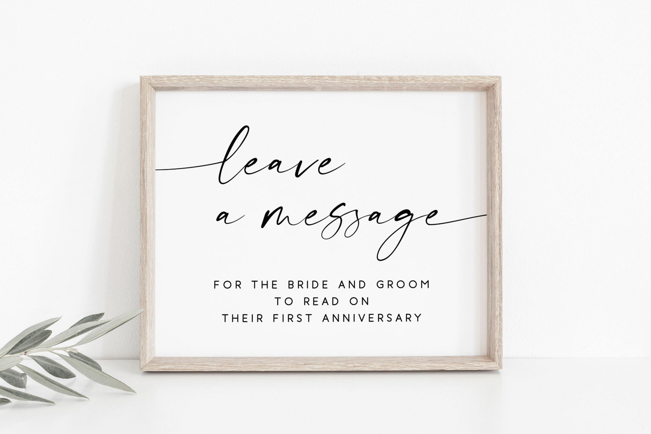 Leave A Message for the Bride & Groom to Read on Their First