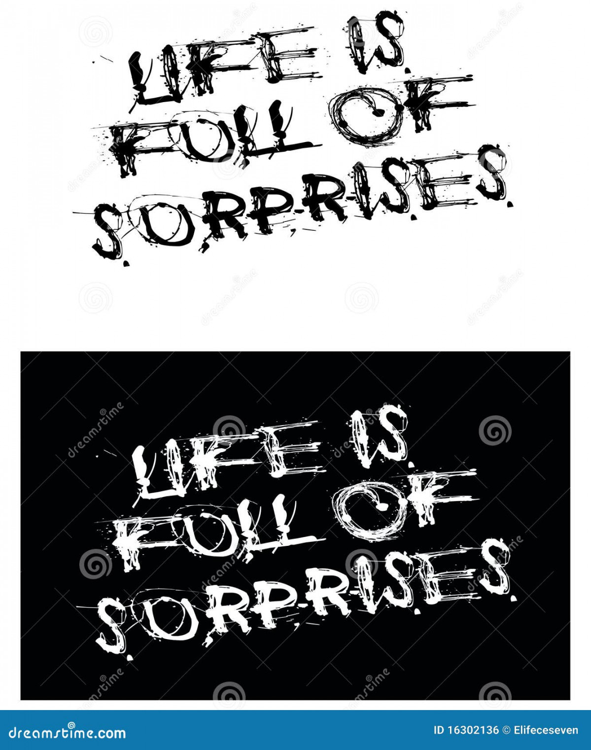 Life is full of surprises stock vector