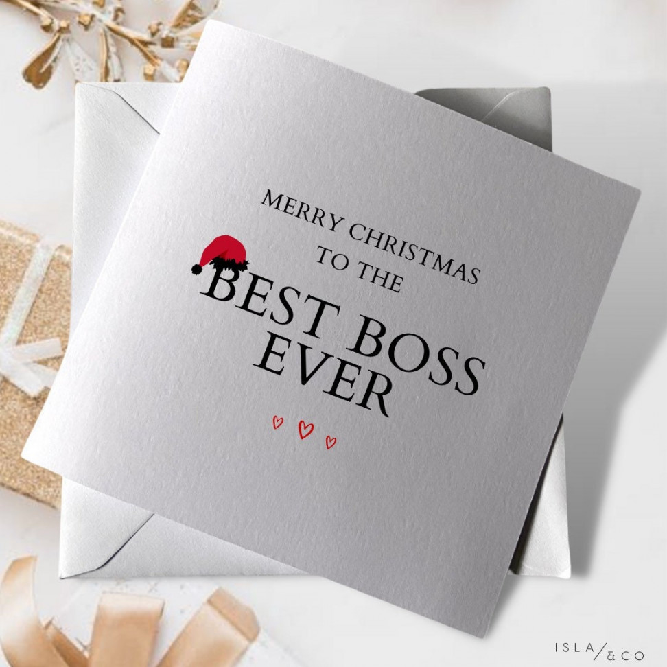 Merry Christmas to the Best Boss Ever Christmas Cards for - Etsy UK