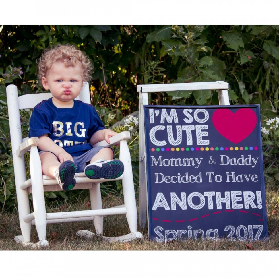 nd Pregnancy Announcement Pregnancy Chalkboard Sign Baby - Etsy