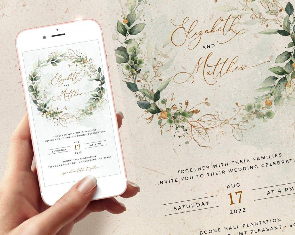 Online Wedding Invitations:  Digital Wedding E-Vite Templates