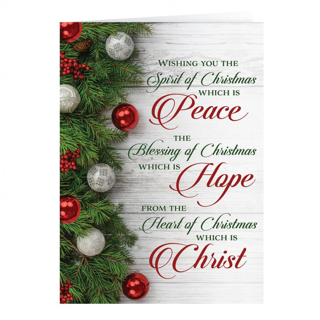 Peace & Hope Personalized Christmas Card – Set of