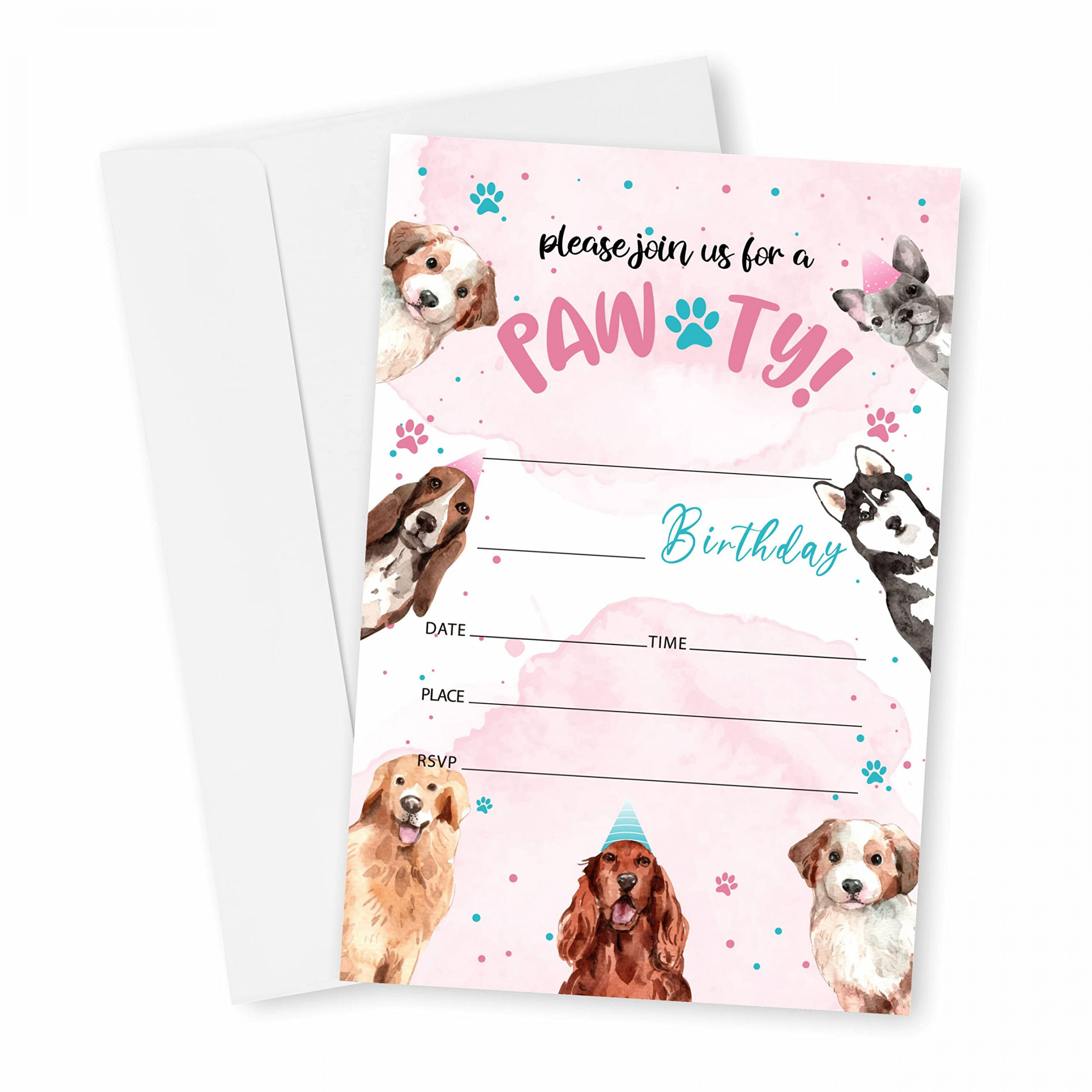 Puppy Birthday Invitations, Let