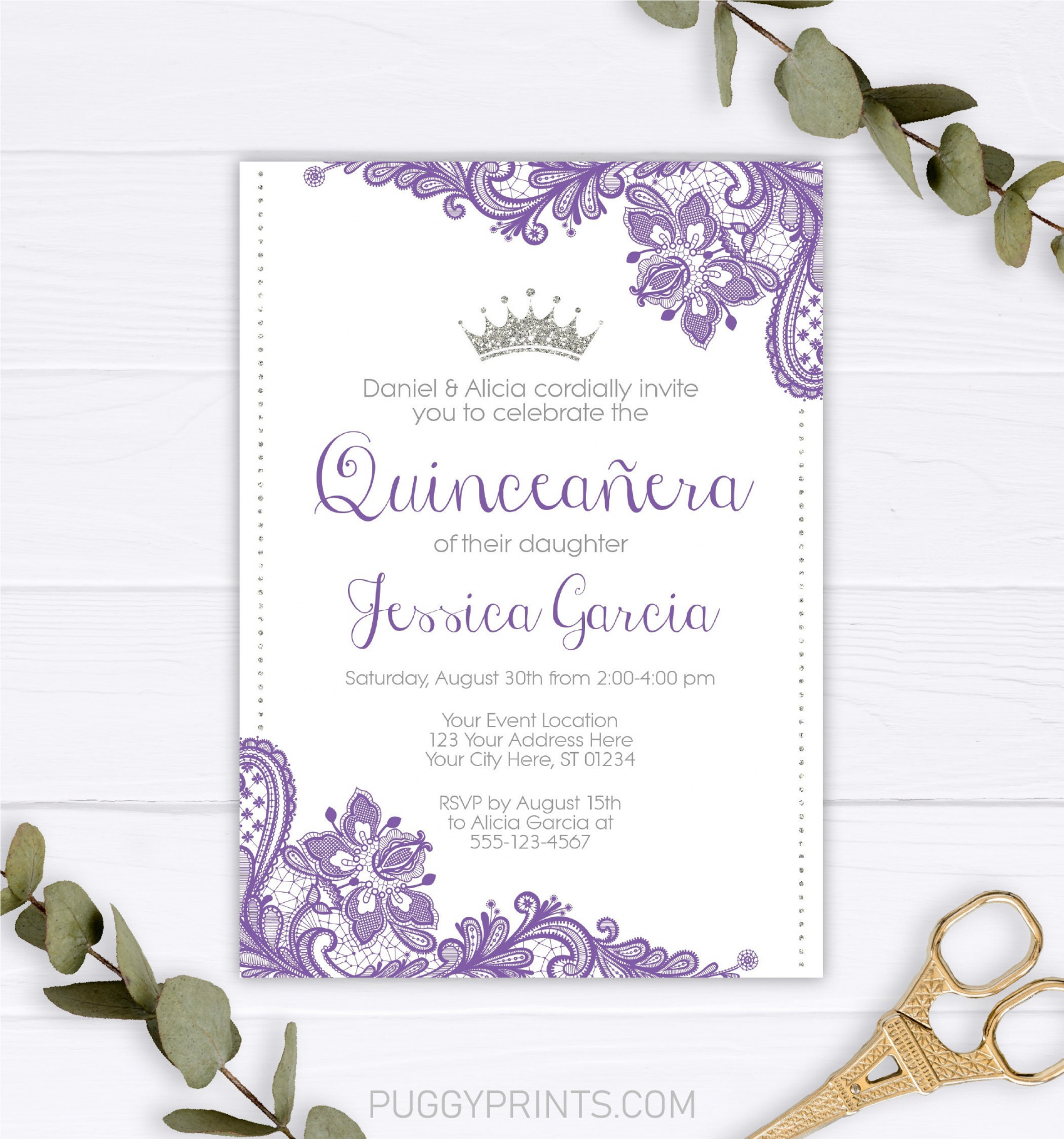 Quinceanera Invitation Princess Quinceañera Invitation - Etsy