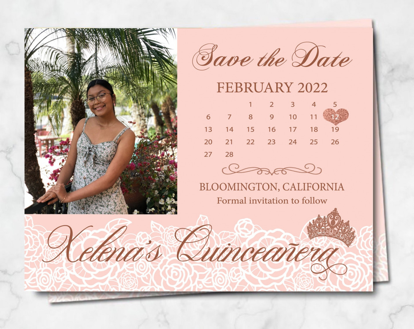 Quinceanera Save The Dates Photo Magnets Cards Girls Birthday