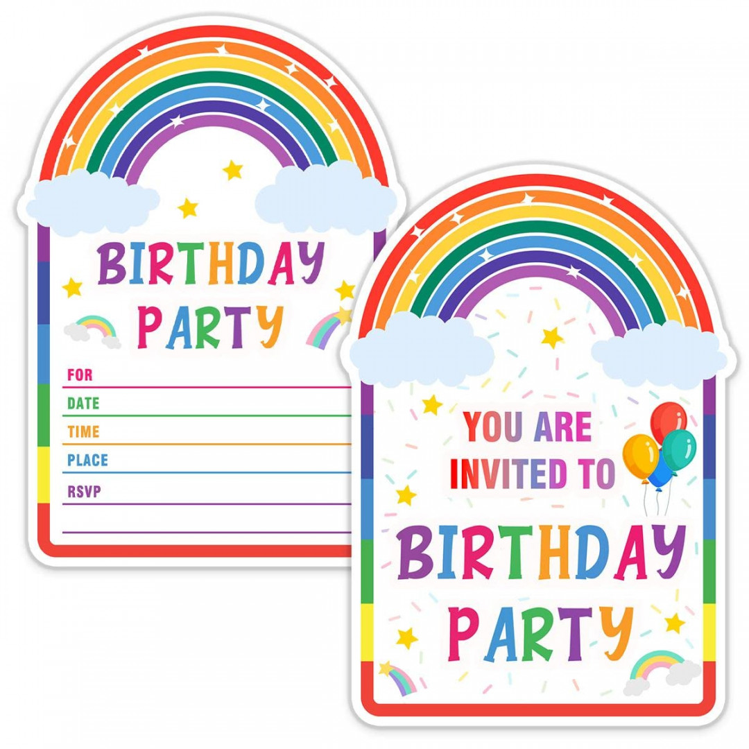 Rainbow Stars Colour, Cloud Colourful Glitter Party Invitations, Striped  Coloured Pastel Girls, KidsSee more Rainbow Stars Colour, Cloud Colourful