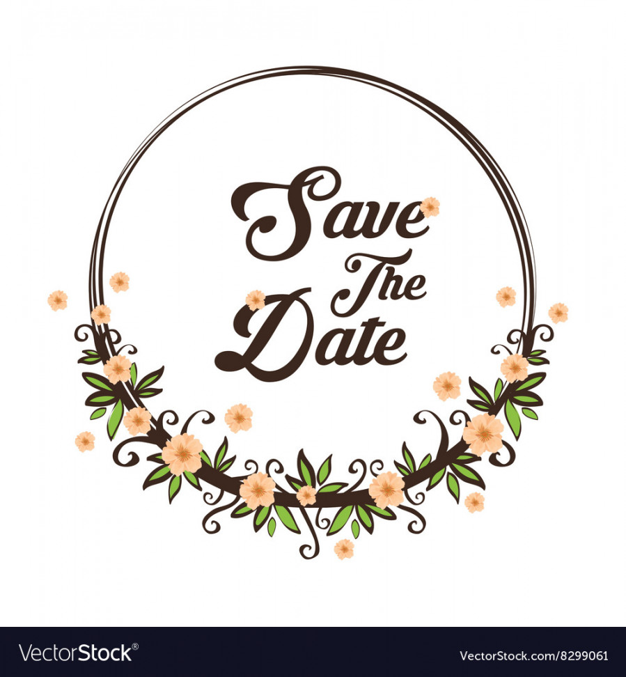 Save the date graphic design Royalty Free Vector Image