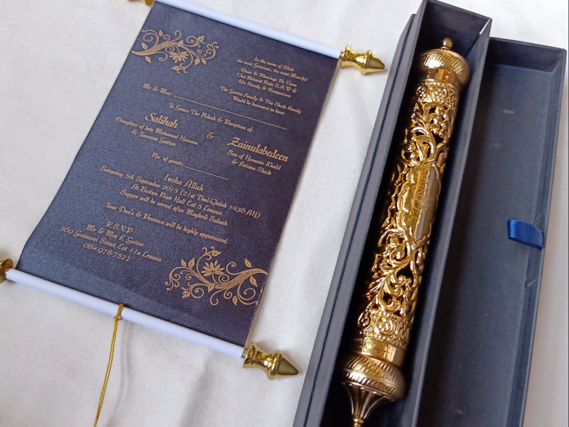 Scroll Invitation Cards  Indian Wedding Card