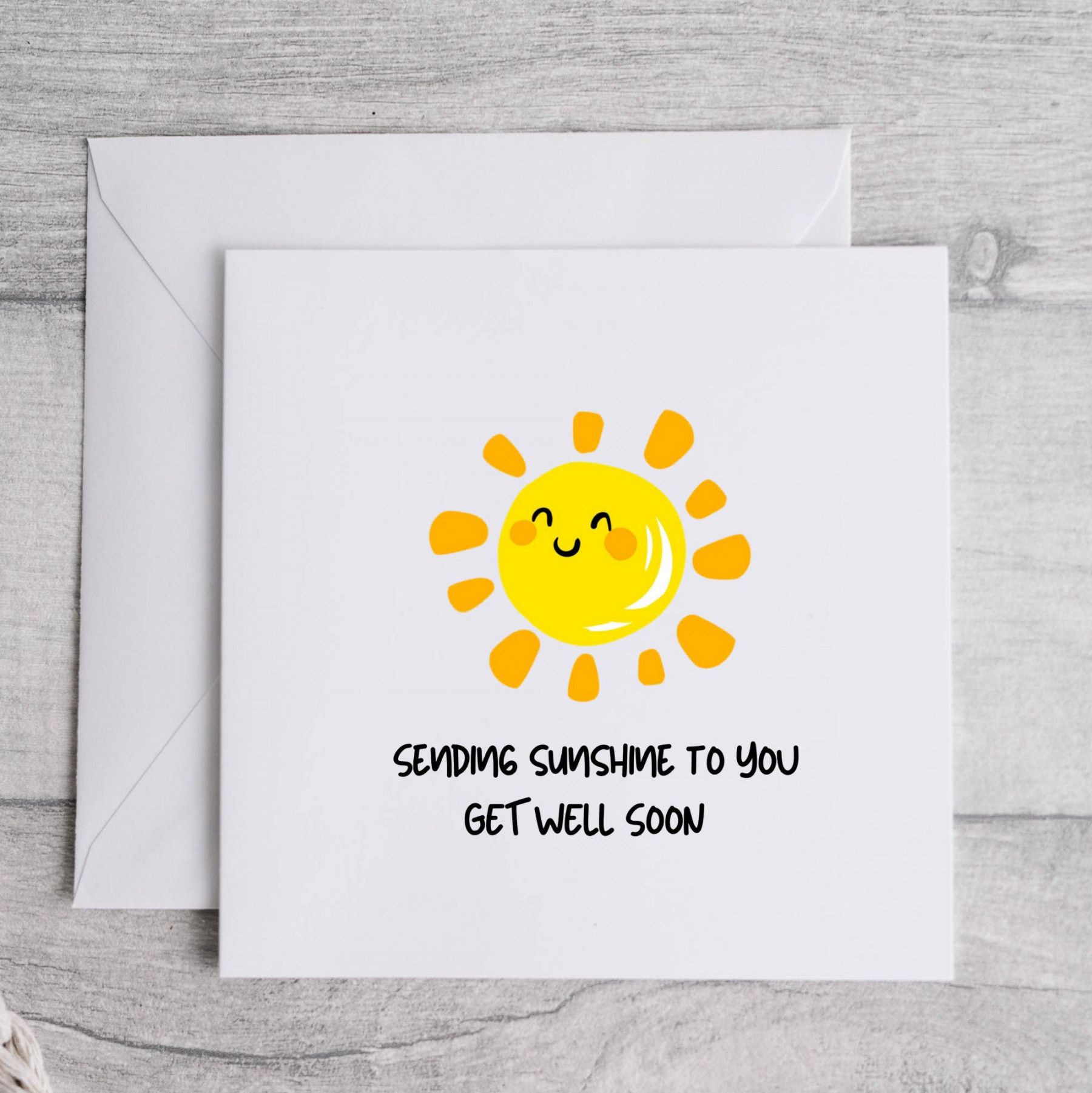 Sending Sunshine to You Get Well Soon Card. Feel Better Card. Recovery  Card