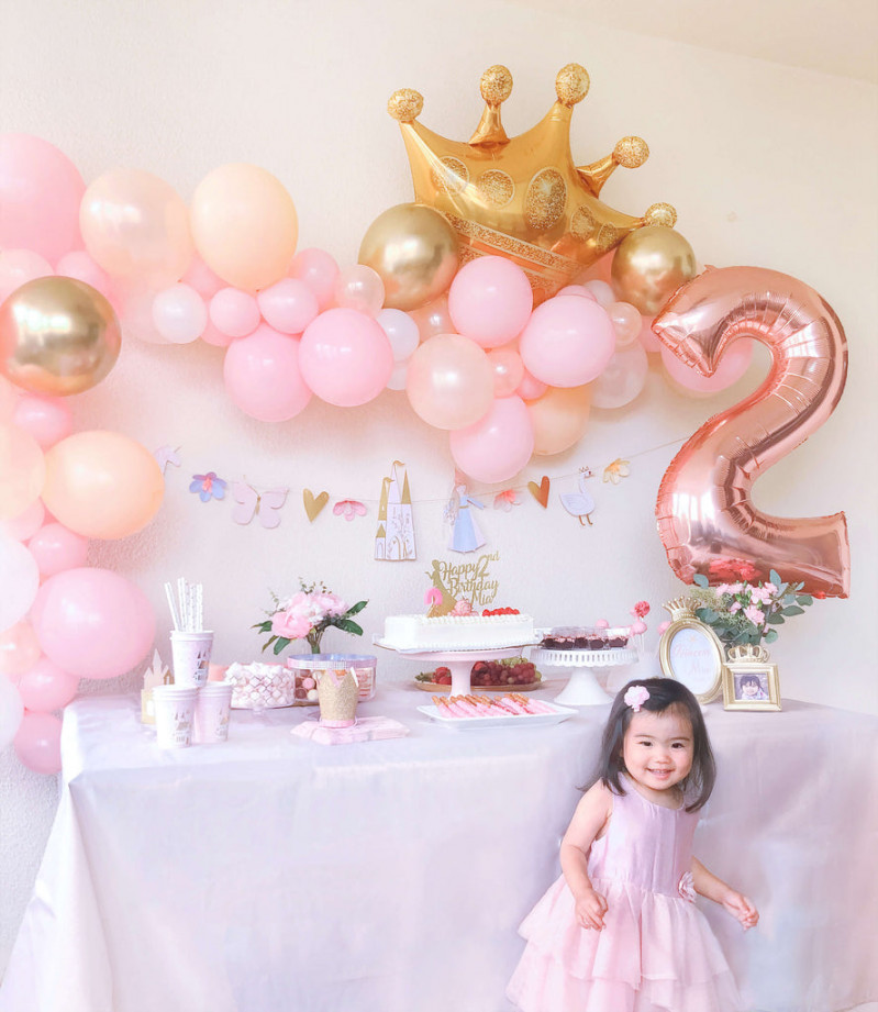 Simple Pink and Gold Princess Birthday Party Ideas