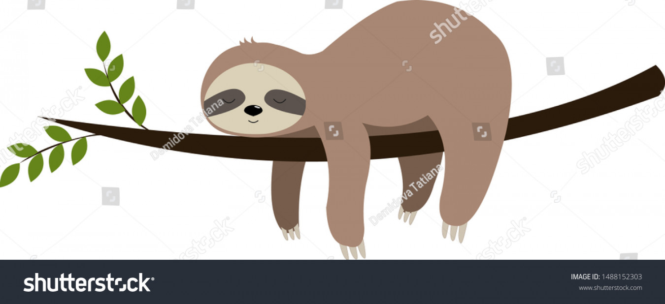 , Sloth Cartoon Images, Stock Photos, D objects, & Vectors