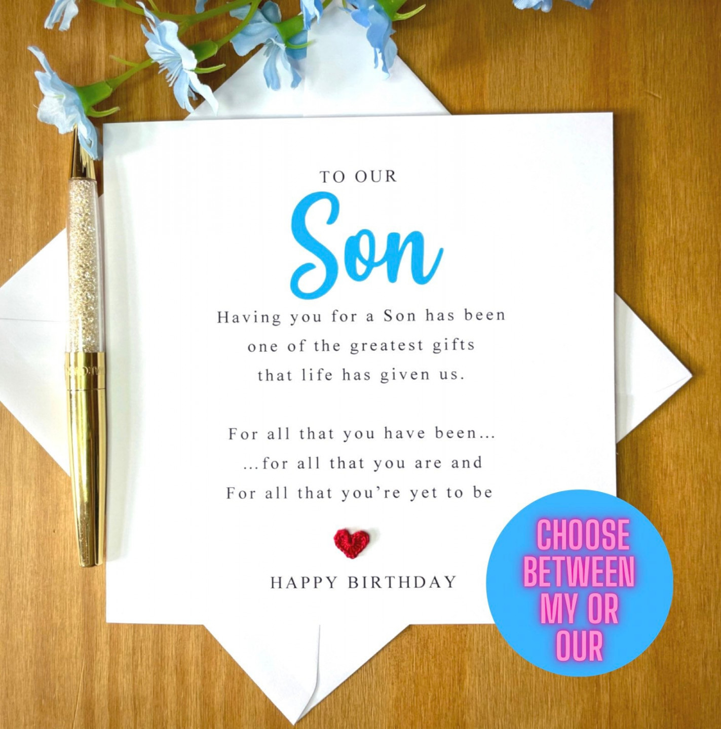 Son Birthday Card, Son Poem, Adult Son Birthday Card, Birthday