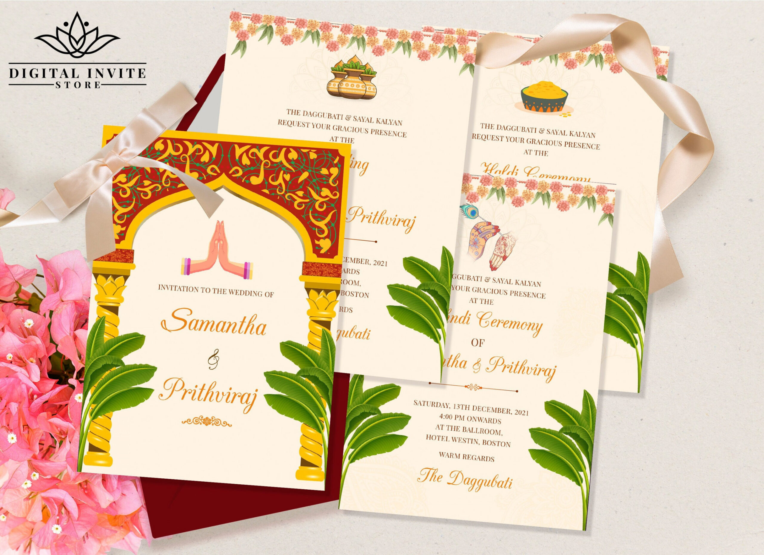 South Indian Wedding Invitations as Tamil Wedding cards - Etsy