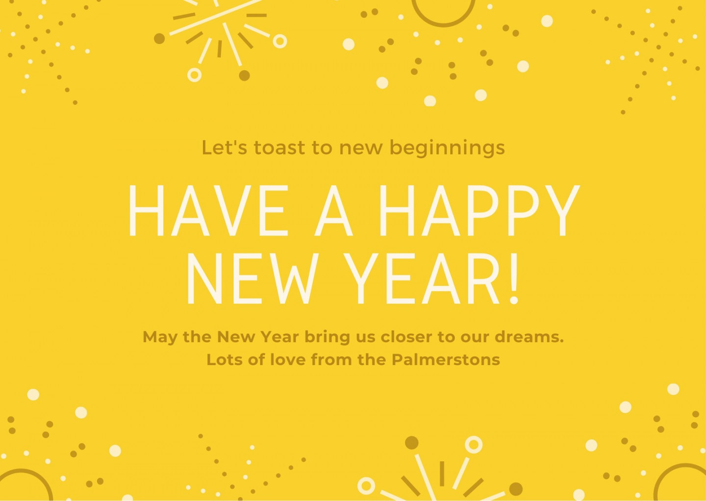 Sparkly New Year Greeting Card - Templates by Canva