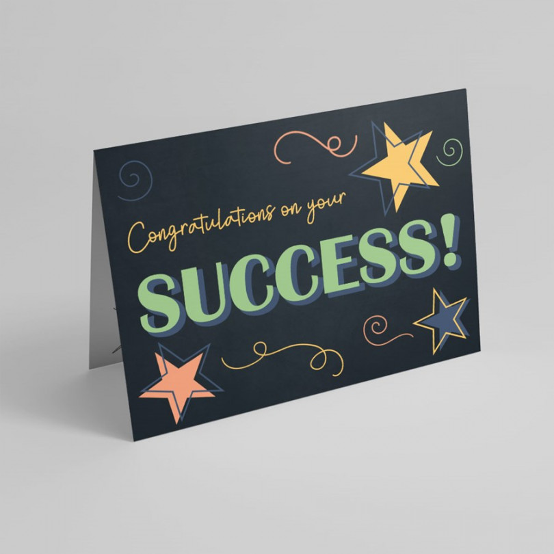 Star Success Congratulations Card - Birthday Greeting Cards by