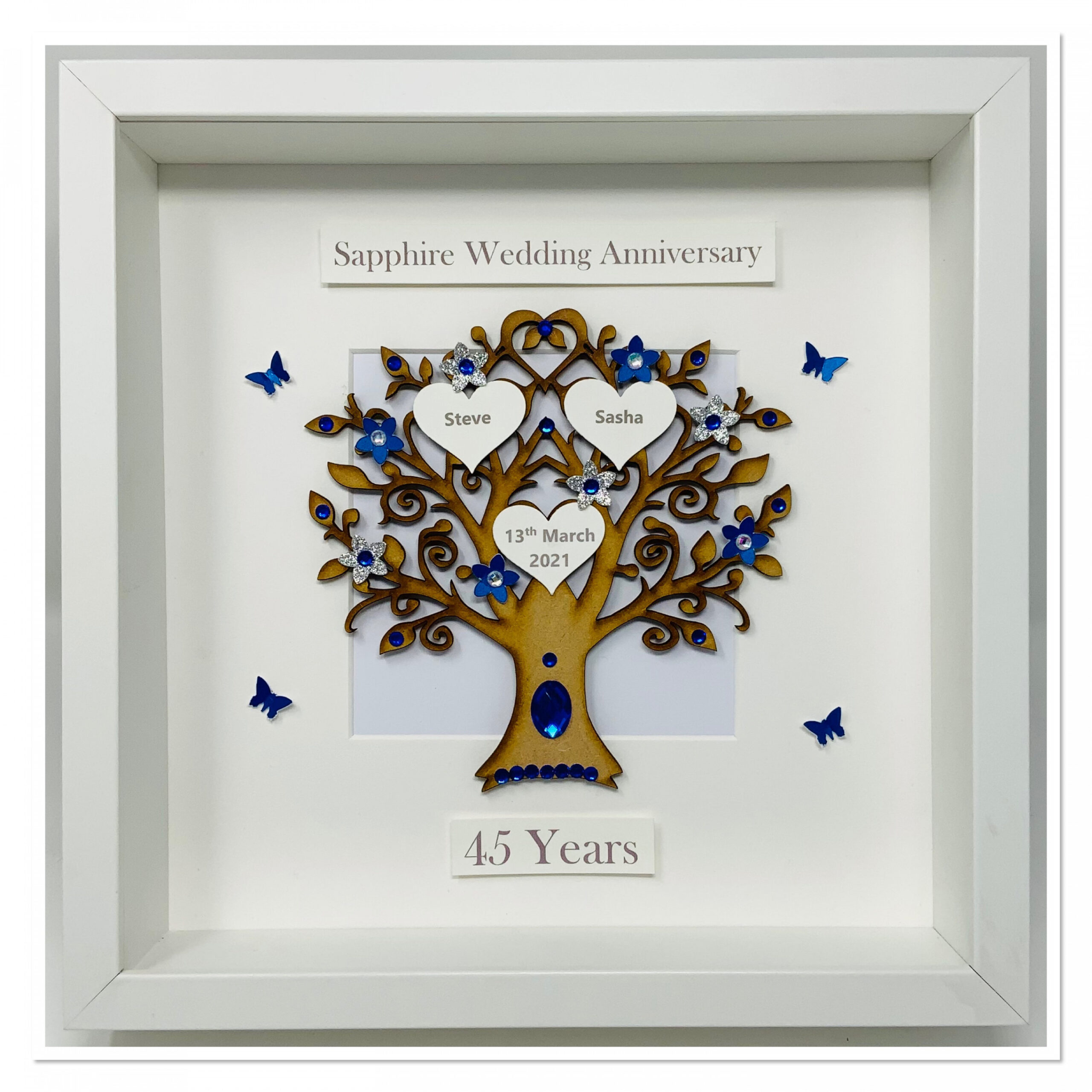 th  Years Sapphire Wedding Anniversary Gift Present - Etsy