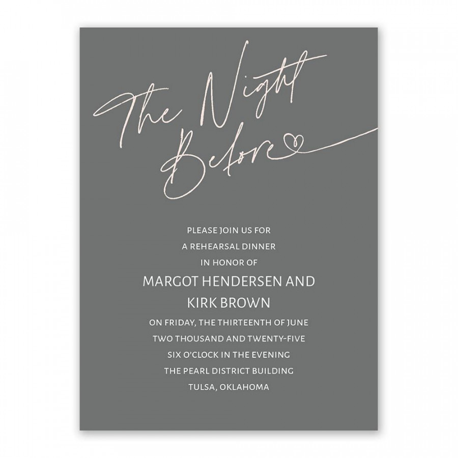 The Night Before Rehearsal Dinner Invitation  Ann