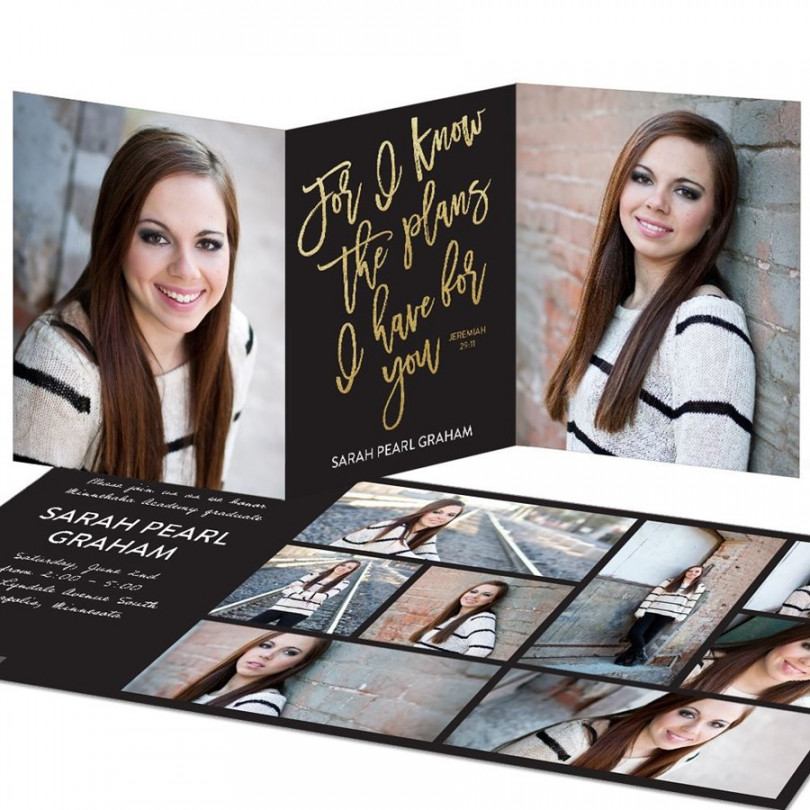 The Plans Trifold Graduation Announcements  Pear Tree