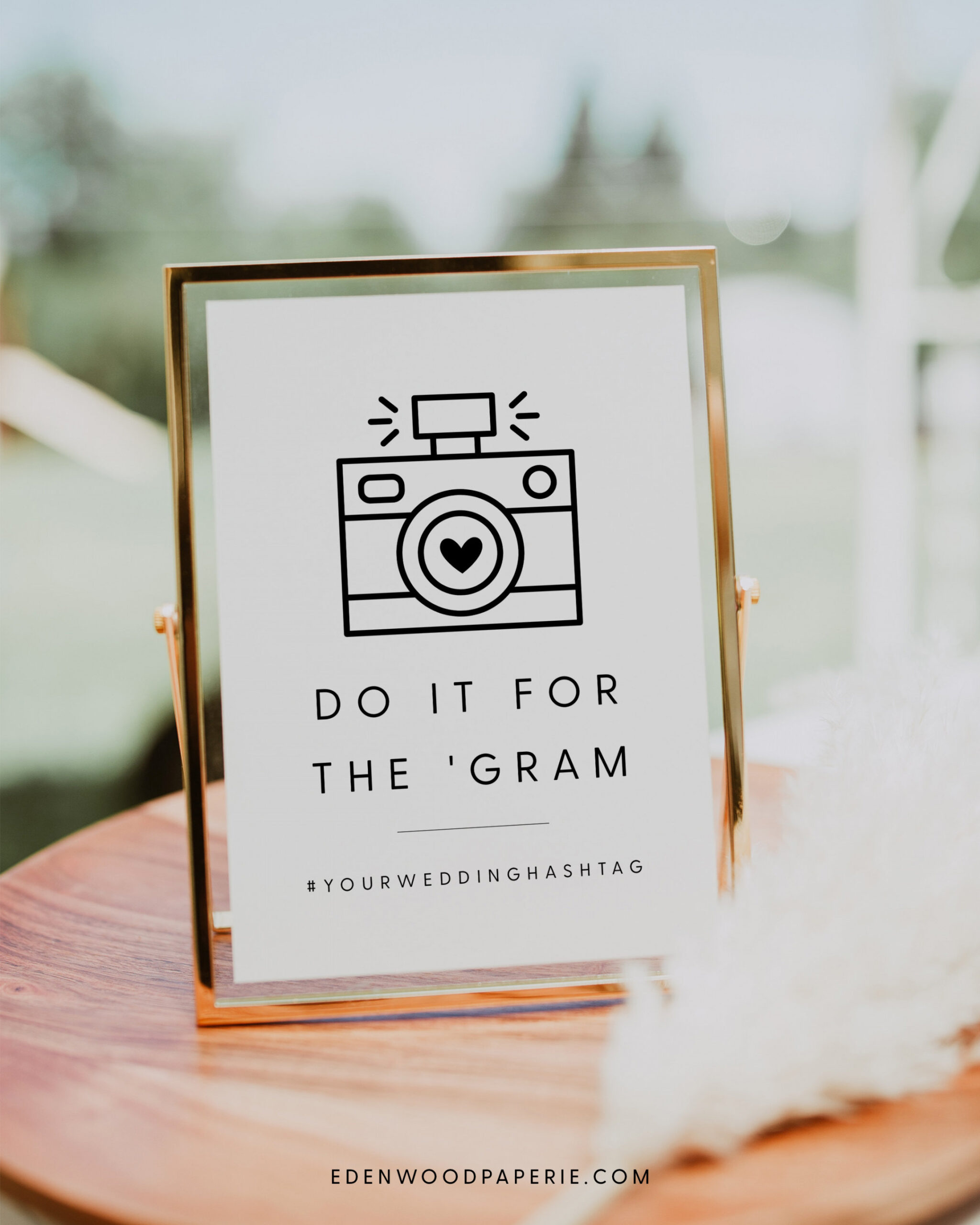 Wedding Hashtag Sign Instagram Wedding Hashtag Sign Template - Etsy