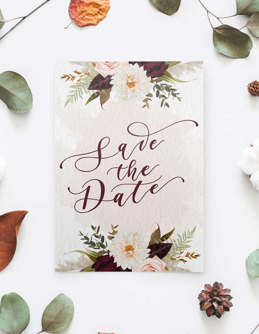 Wedding Save the Dates  Print Save the Date Wedding Cards  Aura