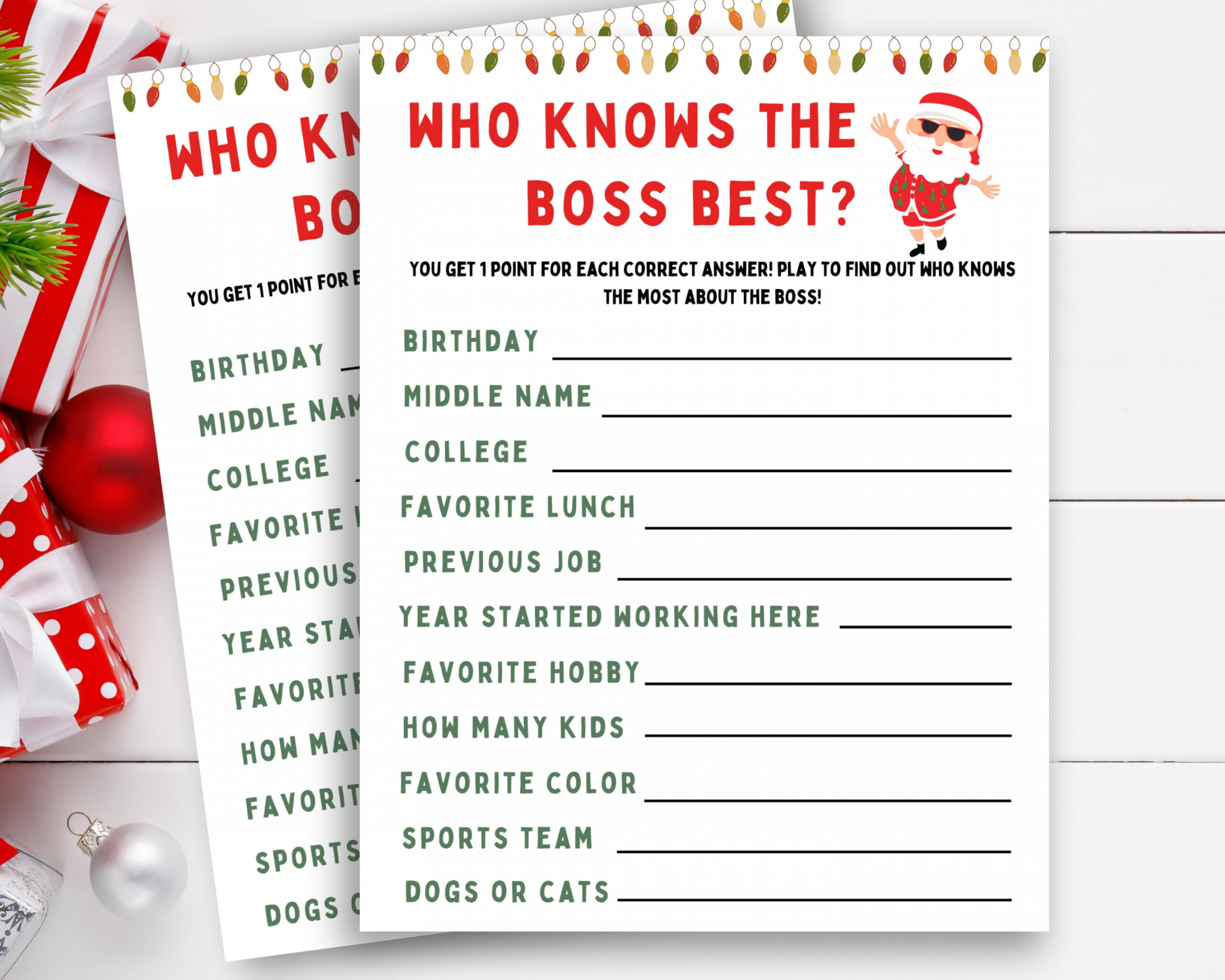 Who Knows the Boss Best Office Party Game Office Holiday - Etsy