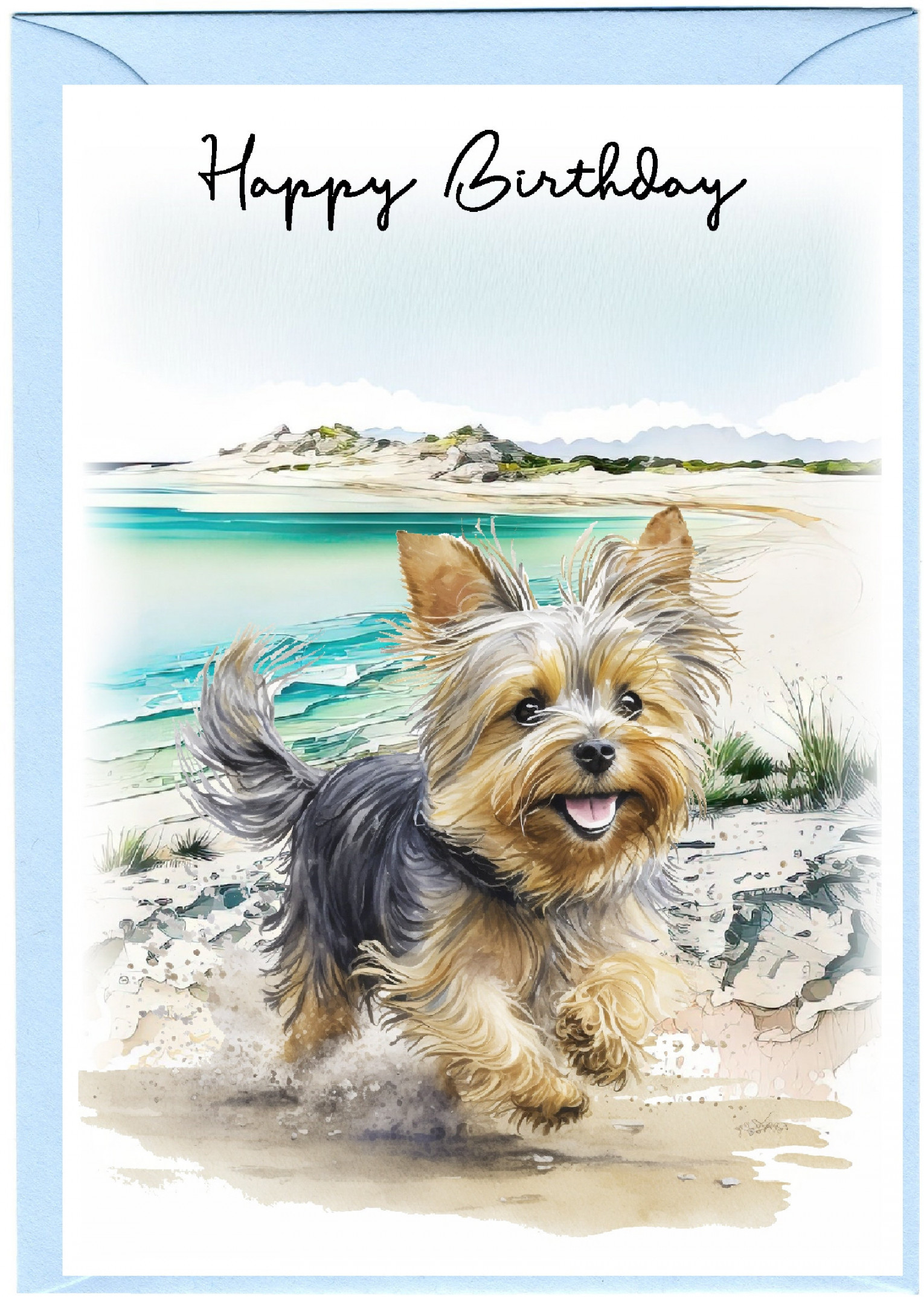 Yorkshire Terrier / Yorkie Hund Happy Birthday - Etsy