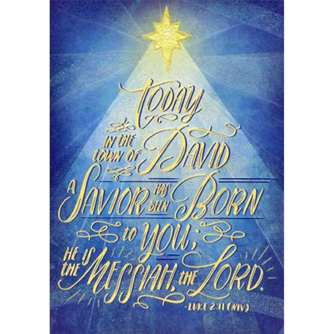 A Savior Has Been Born Scripture Verse Religious Christmas Card