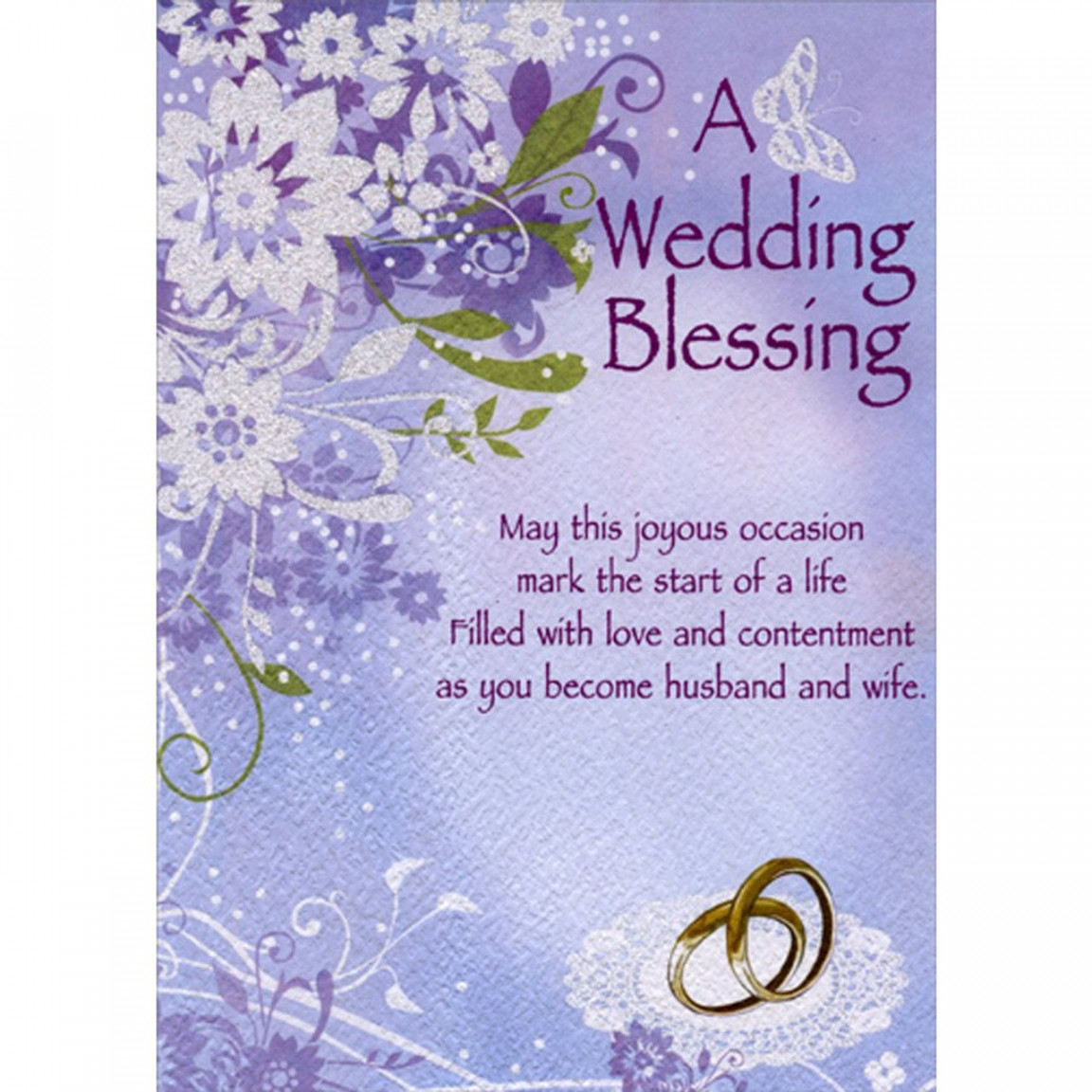 A Wedding Blessing: Purple and White Flowers Religious Wedding