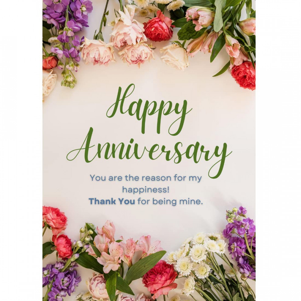 AanyaCentric Wedding Anniversary Gift - Printed Greeting Card A