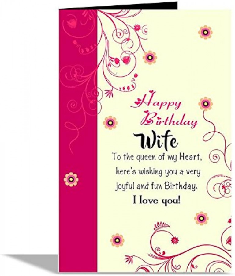 Alwaysgift Happy Birthday Wife Greeting Card