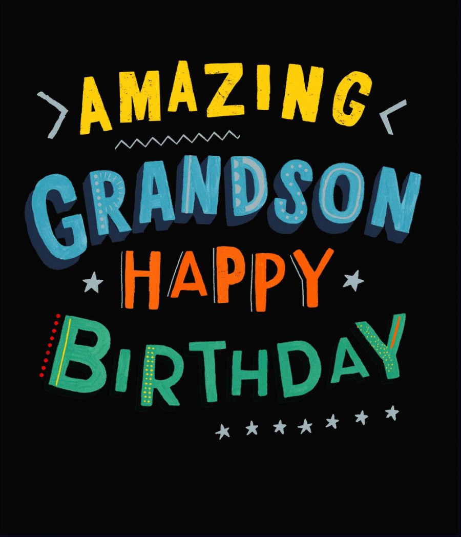 Amazing Grandson Happy Birthday Greeting Card  Cards