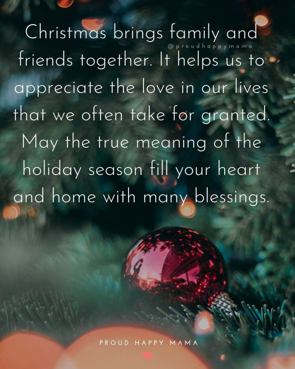 Are you looking for some loving Christmas family quotes and